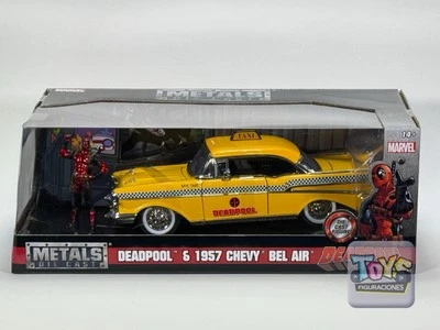New Jada Toys Metals Diet Cast Marvel Deadpool & 1957 Chevy Bel Air 30290 Sealed - Image 1 of 4