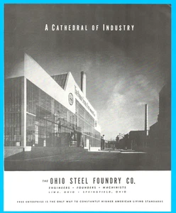 Ohio Steel Foundry Lima  Springfield manufacturing vintage print ad 1943 WWII - Picture 1 of 4