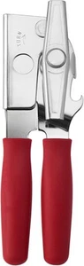 Portable Can Opener with Sharp Blade, Manual Hand Held, 2-in-1 7 inch, Red - Picture 1 of 5