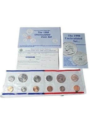 1998 Uncirculated Coin Set U.S Mint Original Government Packaging OGP - Image 1 of 3