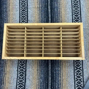 Napa Valley 36 Cassette Tape Wood Storage Wall Holder Rack Vintage - Picture 1 of 12