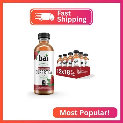 Té helado Bai, frambuesa de Río, superté con infusión antioxidante, hecho a mano con té real Foto 1 de 2