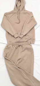 Zenana Sweatshirt / Sweatpants Set / Tan / Size Large - Picture 1 of 3
