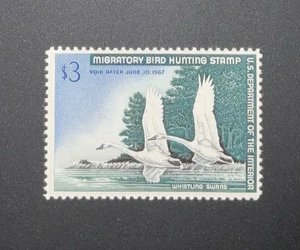 Estampilla de pato federal de US $3 #RW33 MNH con OG perfecto CV $100,00+ - Imagen 1 de 2