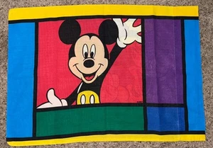 Vintage Disney Single Mickey Mouse Pluto Standard Kissenbezug helle Farbe - Bild 1 von 3