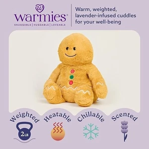 Peluche Pan de Jengibre Niño Microondas Pesado Calentable Escenario, Warmies CP-GBOY-1 - Imagen 1 de 6