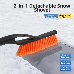 Multipurpose Snow Removal Tool for Cars with Extendable Handle and Foam Grip - Picture 1 of 14
