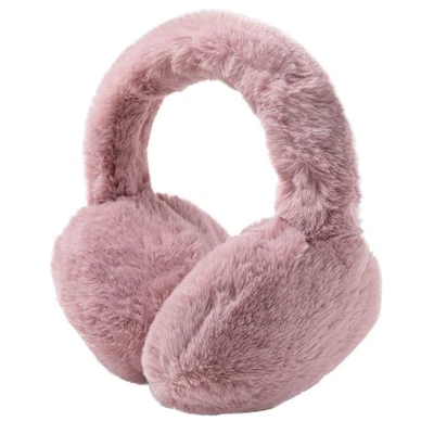 Orejeras Plegables para Mujer, Orejeras Ajustables de Piel Sintética para Invierno Rosa Foto 1 de 4