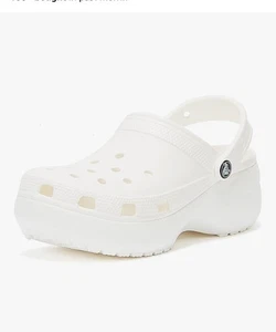 Womens Crocs Platform Lined Clogs Classic Heels Sandals Shoes Flatform Slippers - Picture 1 of 6