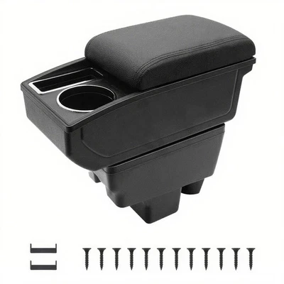 Caja reposabrazos para Skoda Rapid 2013-2018 doble capa de almacenamiento de espacio con portavasos Foto 1 de 4