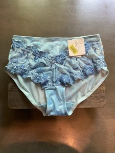 NWT CABERNET COUTURE NYLON SPANDEX FULL BRIEF WOMEN’S PANTIES EMBROIDERED SZ L - Picture 1 of 4