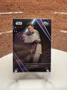 2023 Topps Chrome Black Star Wars Purple Refractors #41 Zett Jukassa 124/125 - Picture 1 of 2