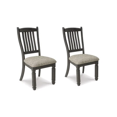 Juego de 2 sillas de comedor con respaldo de listones Signature Design by Ashley Tyler Creek, negras Foto 1 de 4