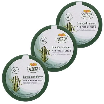 Ambientador de aire Citrus Magic Bamboo Rainforest 8 oz paquete de 3 eliminadores de olores Foto 1 de 4