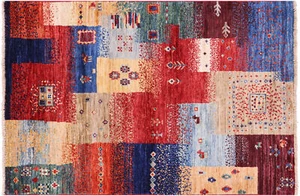 Hand Knotted Tribal Gabbeh Rug 2' 9" X 4' 1" - Q20548 - Picture 1 of 7