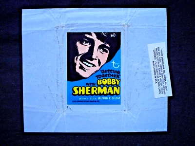 1970 TOPPS *BOBBY SHERMAN* TEST WAX WRAPPER **RARE** - Image 1 of 2