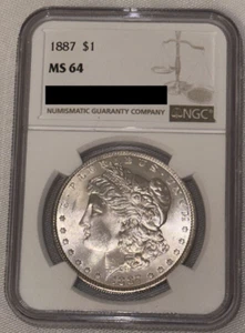 1887 Morgan Silver Dollar NCG Certified MS64 - Coin - Picture 1 of 4
