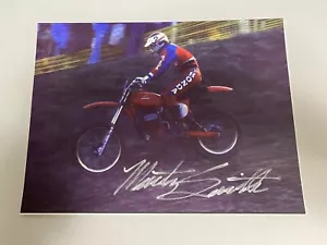 "Foto firmada por Marty Smith motocross 8"" X 10 3/4""" - Imagen 1 de 1