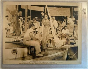 1943 Foto der Szene aus White Savage Universal Production Maria Montez - Bild 1 von 5