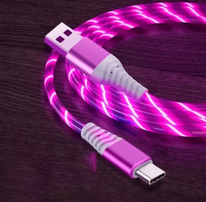 Light up USB Type C Cable 3A Fast Charging Cord for Samsung and iPhone *RESTOCK* - Picture 1 of 12