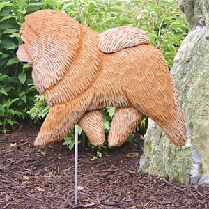 Chow Chow Outdoor Gartenschild handbemalte Figur Zimt - Bild 1 von 1