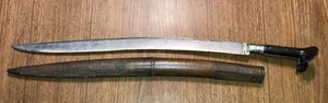 19TH CENTURY OTTOMAN EMPIRE YATAGAN JANISSARY/ARTILLERY SWORD- SEE & READ ALL! - Picture 1 of 23