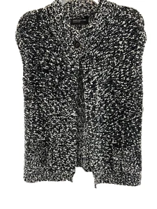 Jones New York Collection Black Knit Sweater Vest Cotton/Nylon/Polyester Sz S - Picture 1 of 9