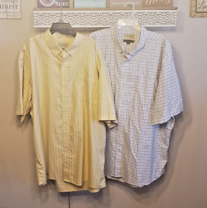 LOT 2 Cabela's Outfitter Men's Shirts 3XL Tall ~EUC~Plaid Short-Sleeve LOT of 2