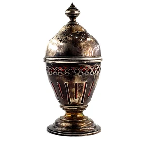 Vintage Sterling Silver Travelling Candle Holder With Lid Red Glass Lantern Boho - Picture 1 of 6