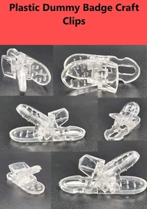 Clip artigianali per badge manichino in plastica confezione da 10 bretelle porta ciuccio ciuccio - Foto 1 di 10