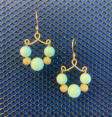 Hand crafted Gold Filled dangly earring with Peruvian Opal and gold filled beads - Image 1 of 3