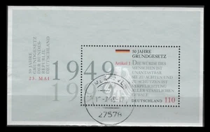 Alemania 2041 50 Aniversario de la Ley Fundamental Hoja Souvenir, 1999 - Imagen 1 de 1