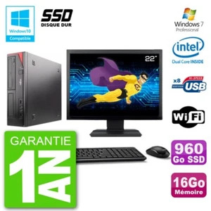 PC Fujitsu Esprimo E520 Pantalla 22" G3220 RAM 16Go SSD 960Go Nuevo DVD Wifi W7 - Imagen 1 de 1