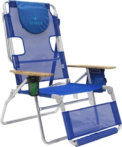 Ostrich Altitude 3N1 Lightweight Lawn Beach Reclining Lounge Chair W/ Footrest, - Picture 1 of 12