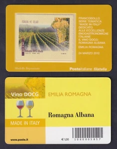 Tessera Filatelica Il Vino: Romagna Albana Emilia Romagna 2012 - Picture 1 of 1