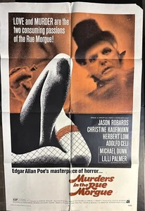 Murders in the Rue Morgue Original 1 Sheet Movie Poster Jason Robards 1971 27x41 - Picture 1 of 1