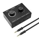 4-Port 3.5mm Stereo Audio Switch, 3.5mm+RCA Audio Switcher 4 Input 2 Output/2...