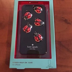 Kate Spade Black LADY BUGS Silicone Case WIRU0405 Phone 6 6S Retail $ 40 - Picture 1 of 2