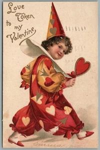 ANTIGUA POSTAL DE SAN VALENTÍN con PAYASO - Imagen 1 de 2