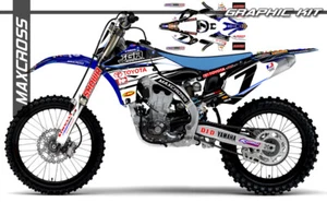 YAMAHA YZ450F 2010 - 2013 MAXCROSS GRAPHICS KIT DECALS STICKERS FULL JGR1 - Foto 1 di 5