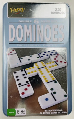 Dominoes Double 6 Color Dot (28 Dominoes) Fundex 5406 Professional Quality - Image 1 of 4