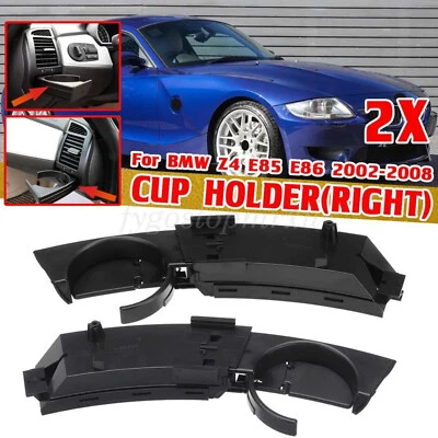 Portavasos izquierdo+derecho negro para BMW Z4 E85 E86 2003-2008 51457070323 51457070324 Foto 1 de 4