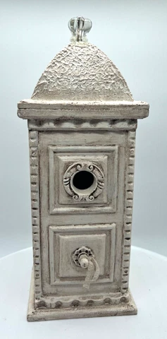 Decorative Bird House Off-white ChicnShabby Cottage 13" Freestanding* Decor Only Cover