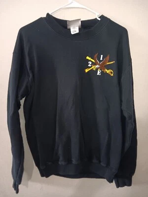 Мужская маленькая винтажная толстовка Hanes 1st Calvary Regiment Unit Crest Army - Изображение 1 из 4