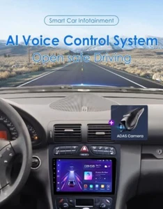 CarPlay autoradio Android per Mercedes Benz classe C CLK W203 W209 + CAMERA - Imagen 1 de 10