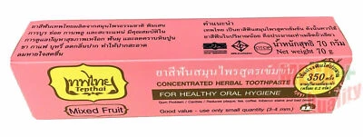Tepthai Thai Herbal Toothpaste Mixed Fruit Natural Herb Healthy Gum Problem 70g - Image 1 of 3