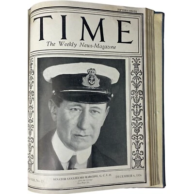 Time Bound Weekly Magazine 1926 July - December Charles Schwab Admiral Heihachir - Image 1 of 4