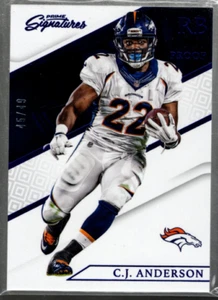 B0655- 2016 Prime Signatures Prime Proof Blue #136 C.J. Anderson /49 - NM-MT - Picture 1 of 2