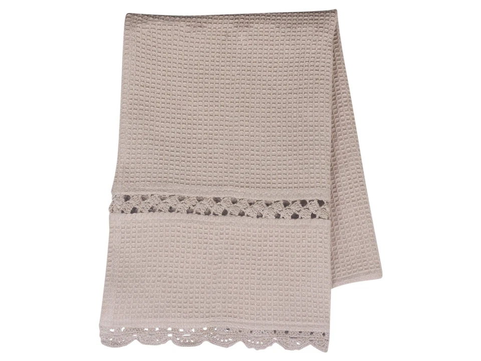 Chic Antique Geschirrtuch Häkelkante powder rose Küche Shabby Brocante Landhaus - Bild 1 von 1