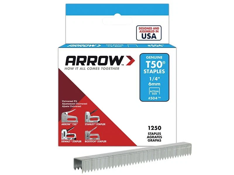 Arrow - Grapas T50 6mm (1/4in) - Imagen 1 de 1